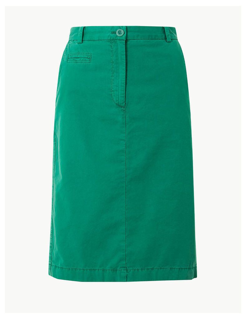 M&S Collection Pure Cotton Chino Skirt