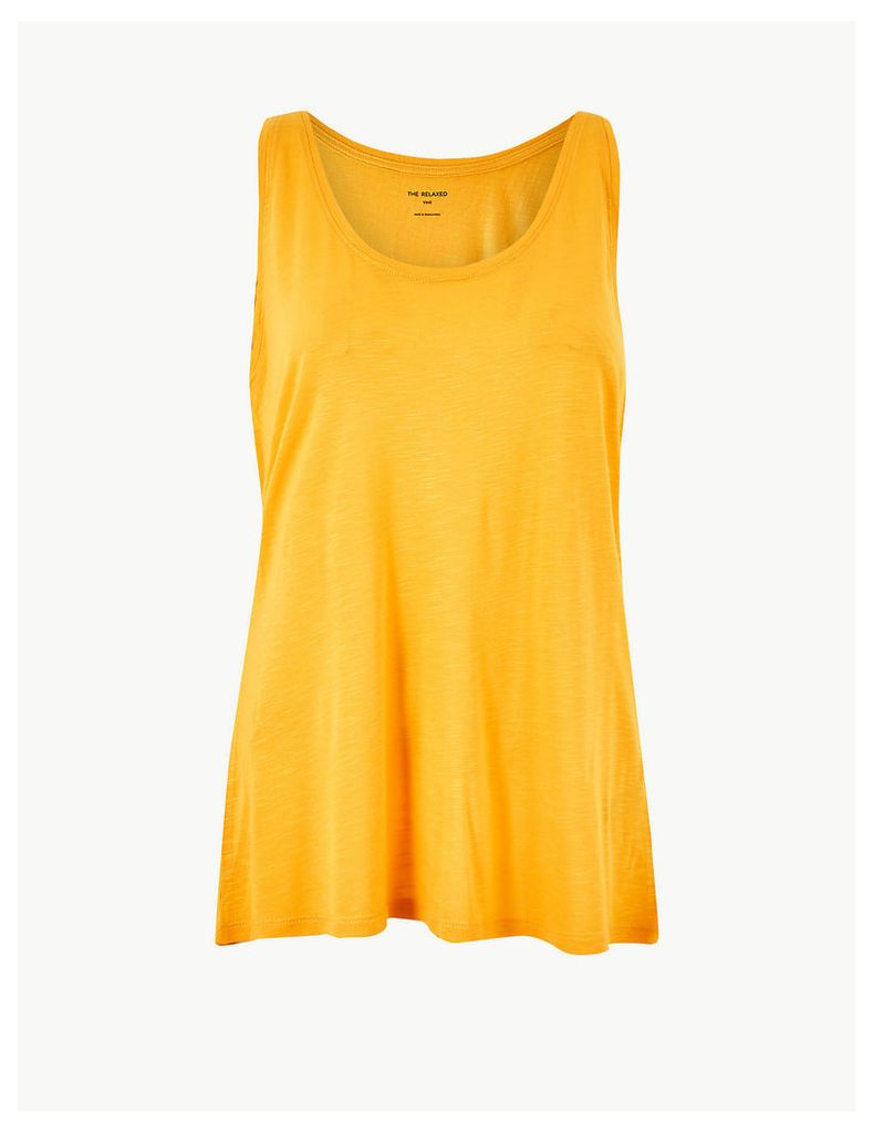 M&S Collection Relaxed Fit Slub Vest Top
