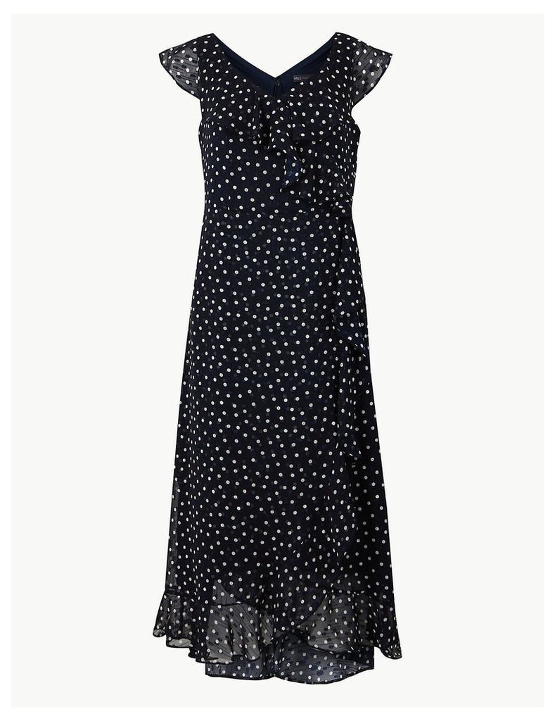 M&S Collection Polka Dot Wrap Midi Dress