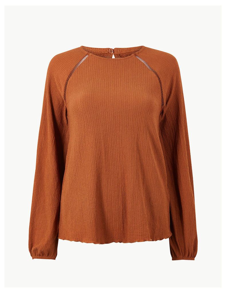 M&S Collection Textured Regular Fit Blouse