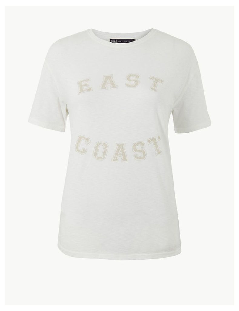 M&S Collection Pure Cotton East Coast Regular Fit T-Shirt