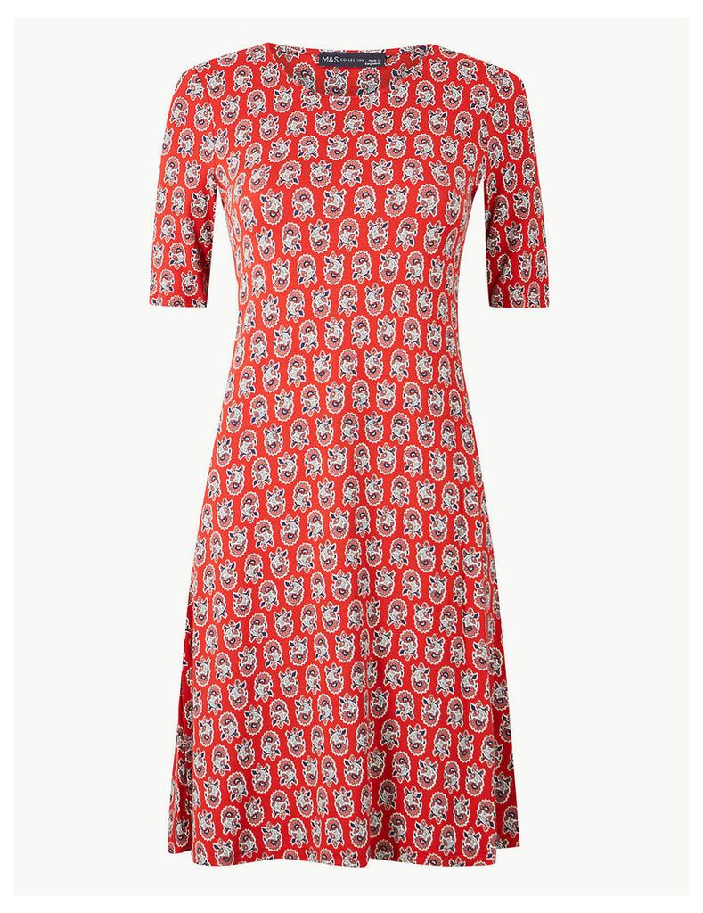 M&S Collection Floral Print Jersey Swing Dress