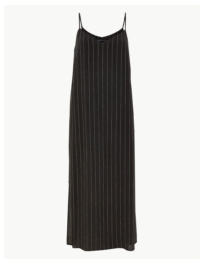M&S Collection Striped Slip Midi Dress