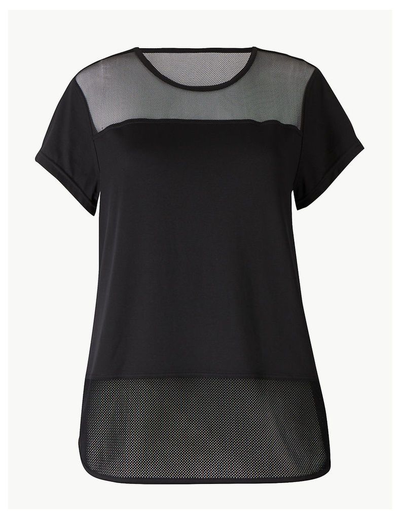 M&S Collection Quick Dry Short Sleeve Sport Top