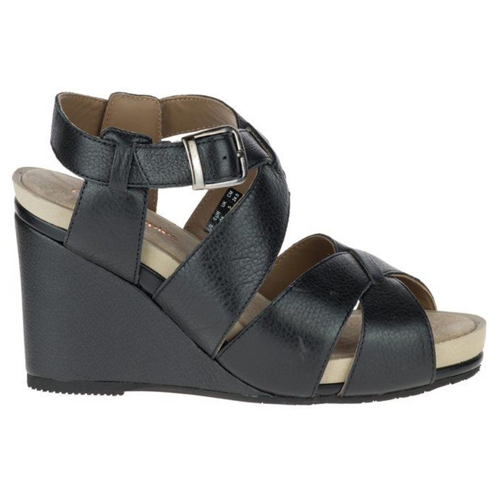 Fintan Leather Wedge Sandals