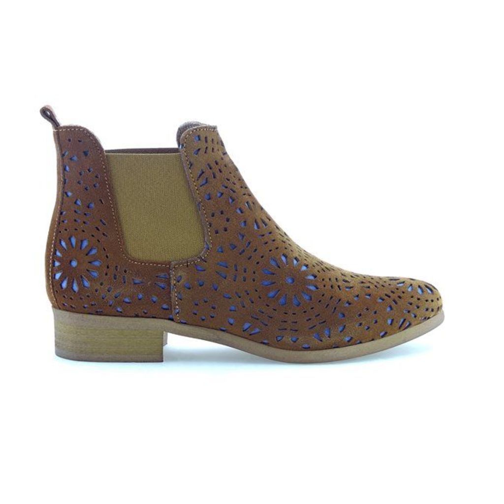 Zola Openwork Leather Ankle Boots