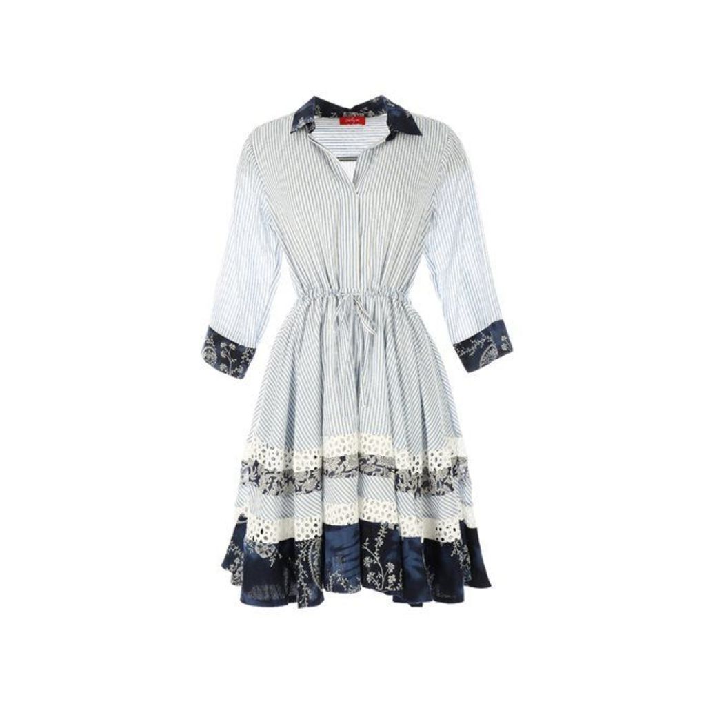 Printed Dress with 3/4-Length Sleeves