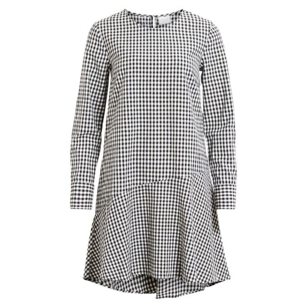 Checked Flared Dress