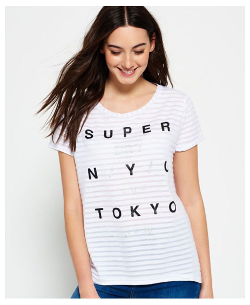 Superdry NYC Burnout Stripe Boyfriend T-shirt