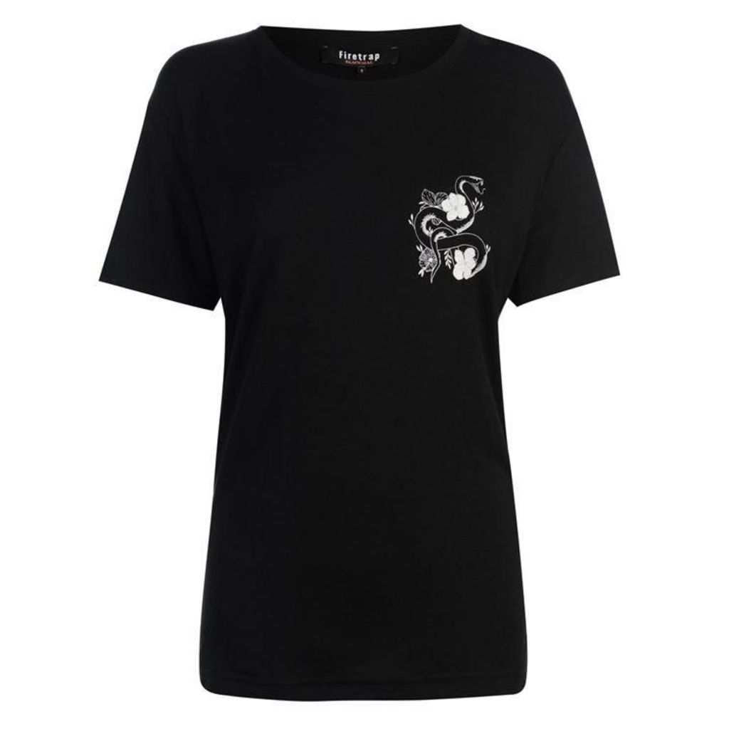 Firetrap Blackseal Chest Print T Shirt