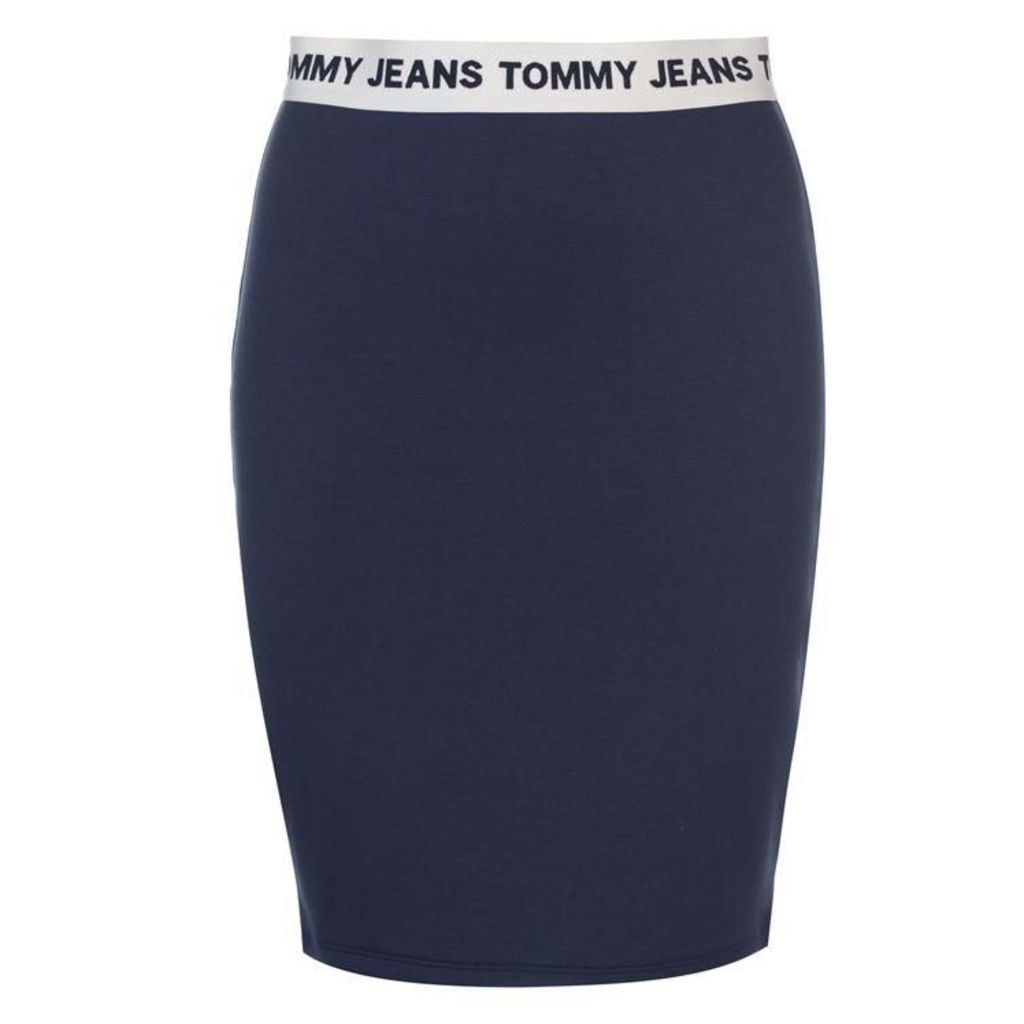 Tommy Jeans Logo Waistband Pencil Skirt