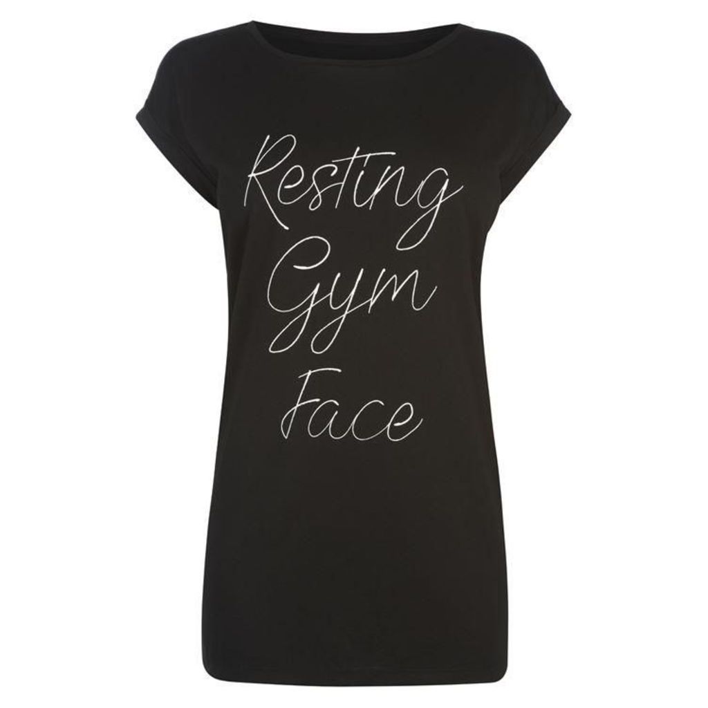 USA Pro Resting Gym Face Slogan T Shirt Ladies