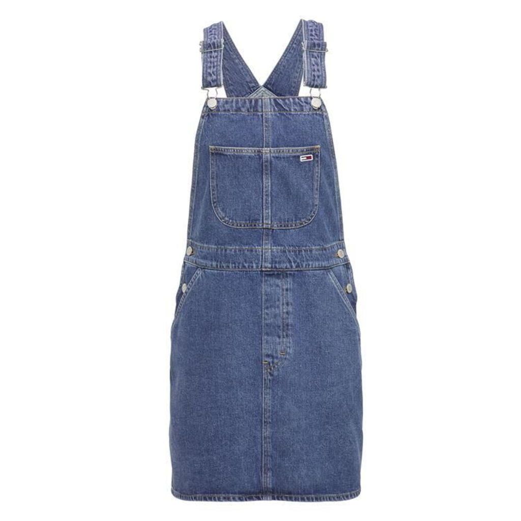 Tommy Jeans Dungaree Dress - Blue