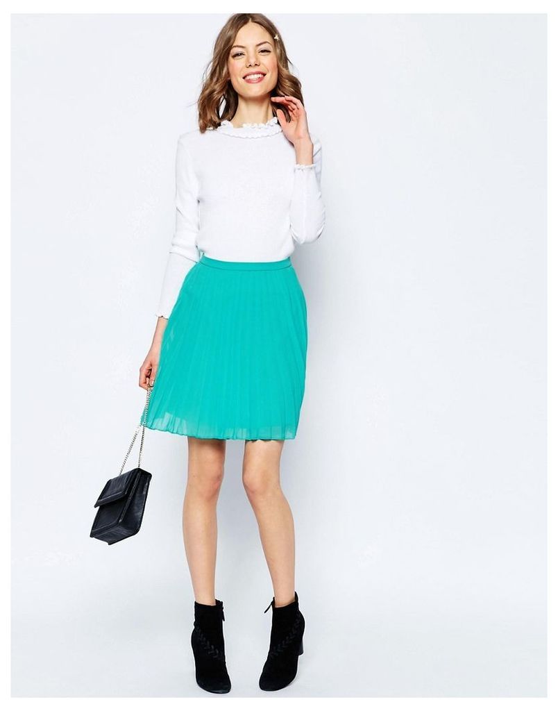 ASOS Pleated Mini Skirt - Turquoise