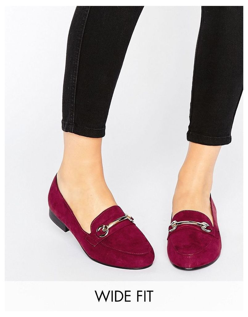 ASOS MINERAL Wide Fit Loafers - Oxblood