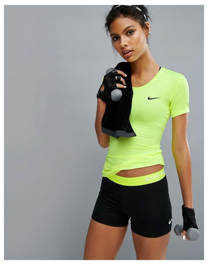 Nike Pro Training Cool Short Sleeve Top - Volt