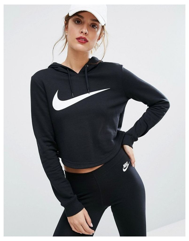Nike Cropped Hoodie In Black - Black
