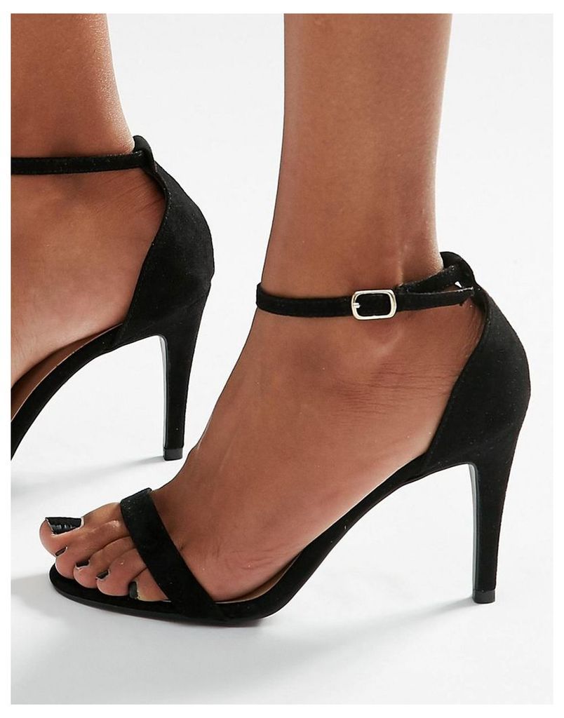 New Look Barely There Heeled Sandal - Black