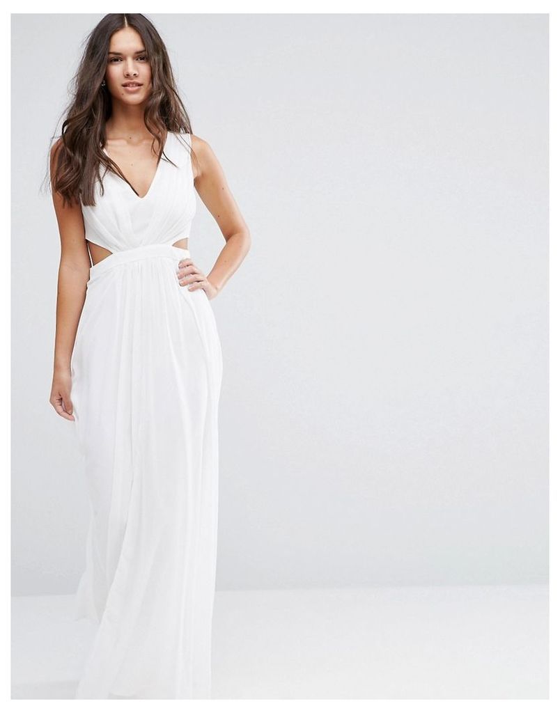 ASOS Side Cut Out Maxi Dress - White
