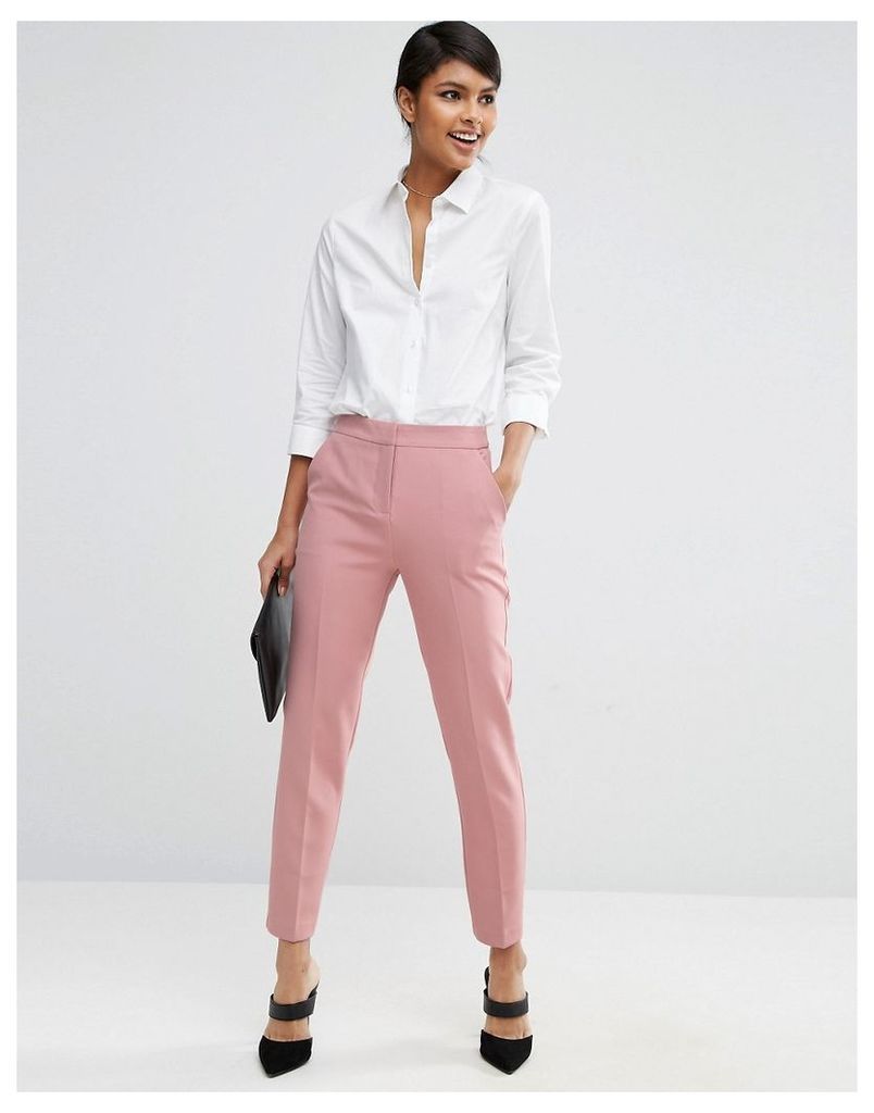 ASOS Premium Clean Tailored Trousers - Dusty pink