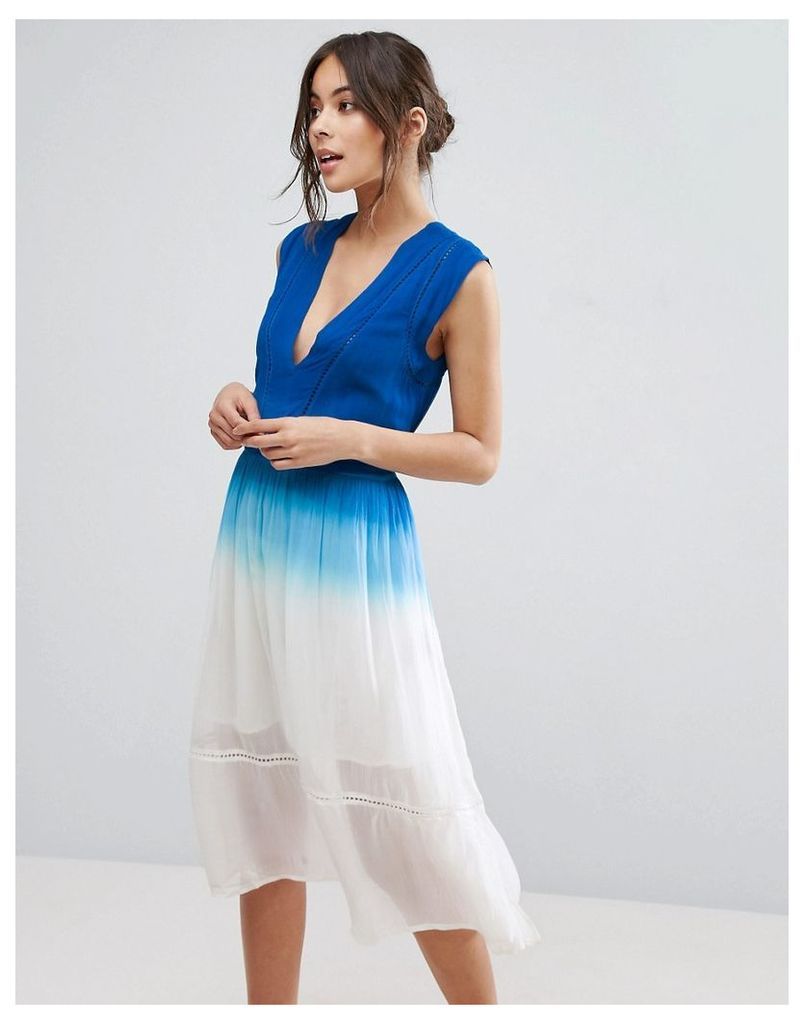 Adelyn Rae Ombre Dress - Blue/white