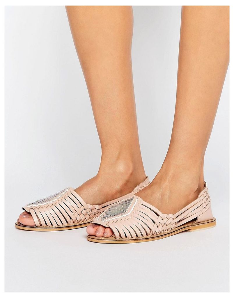 ASOS JUNE BUD Leather Summer Shoes - Nude
