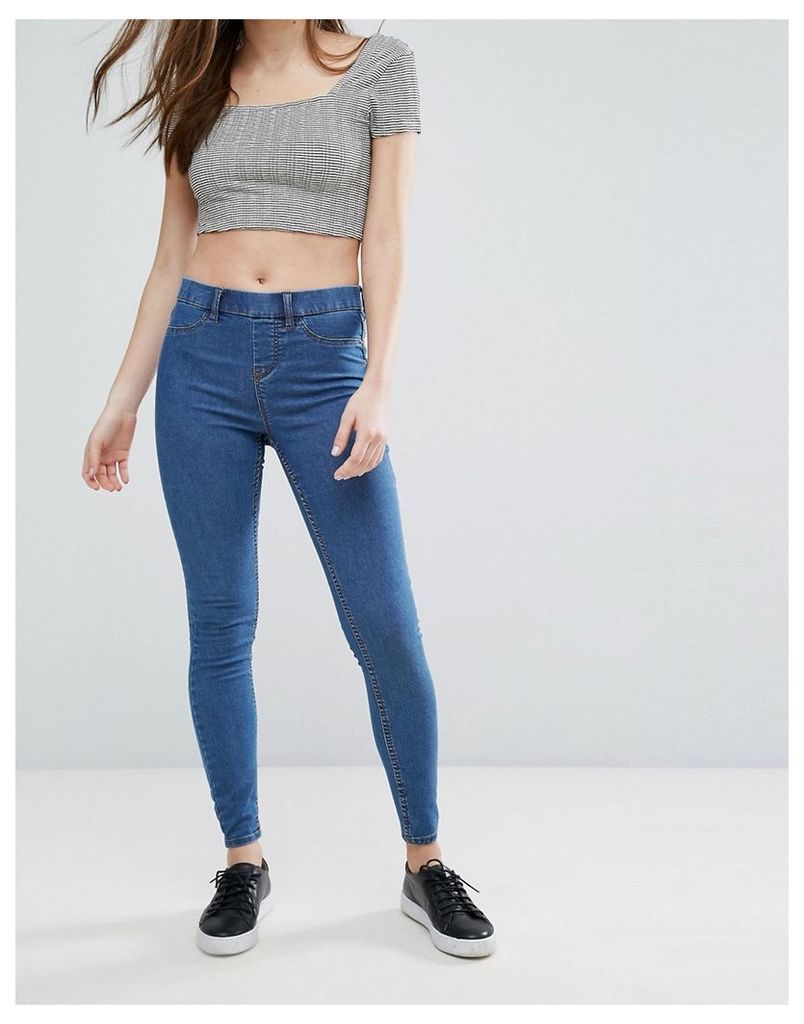 New Look High Waisted Jegging - Mid blue