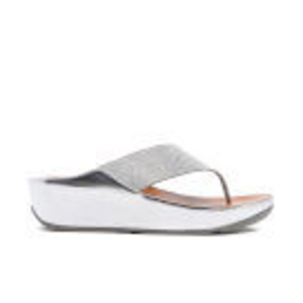 FitFlop Women's Crystall Toe-Post Sandals - Silver