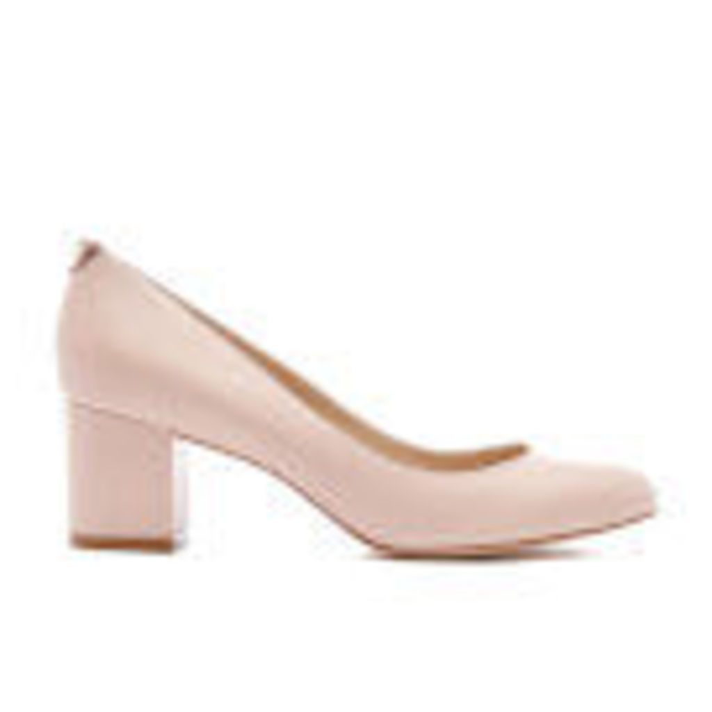 Dune Women's Atlas Leather Mid Heeled Court Shoes - Nude