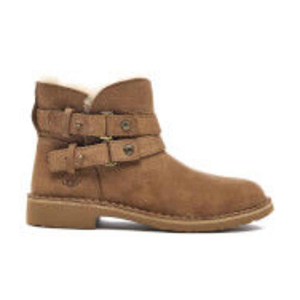 UGG Women's Aliso Double Strap Nubuck Ankle Boots - Chestnut