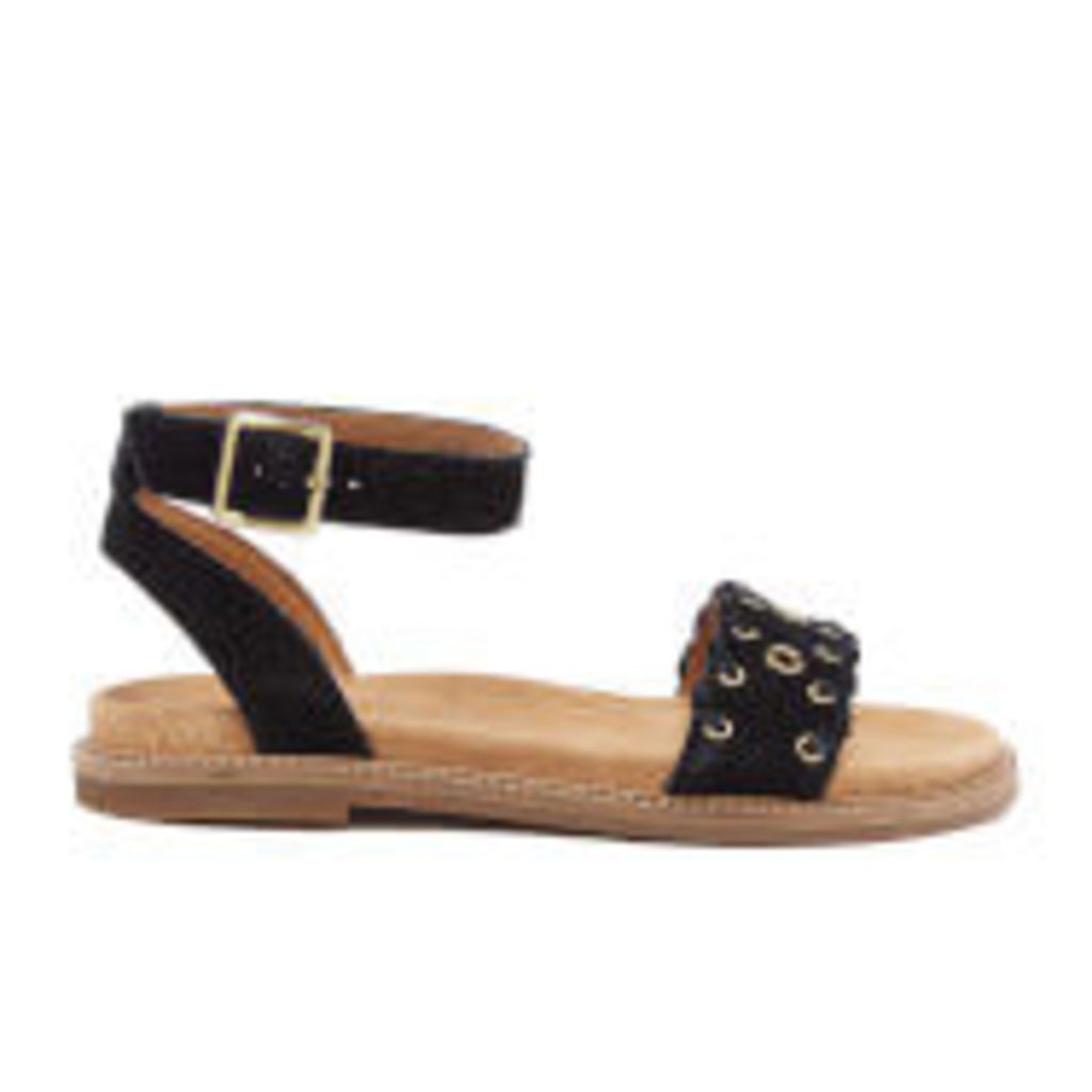 Clarks Women's Corsio Amelia Suede Barely There Sandals - Black