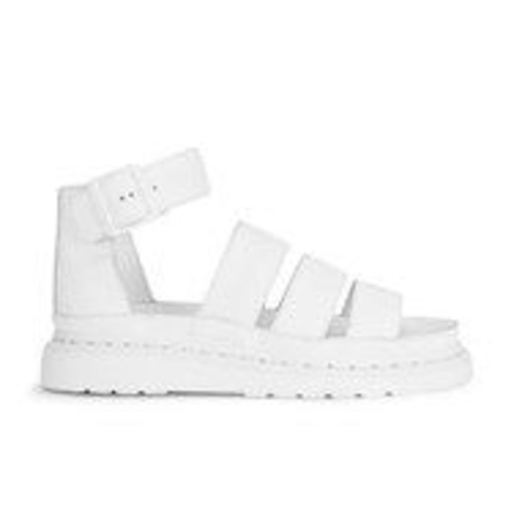 Dr. Martens Women's Shore Clarissa Chunky Strap Leather Sandals - White Softy