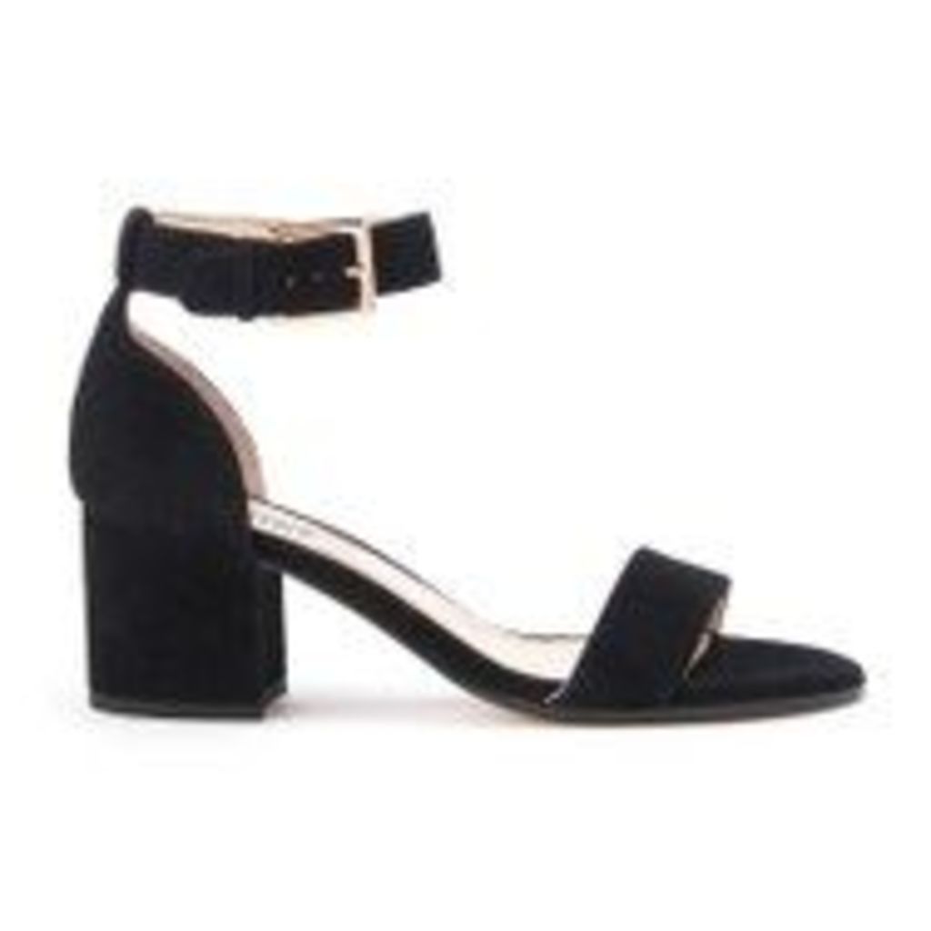 Dune Women's Jaygo Suede Barely There Blocked Heeled Sandals - Black