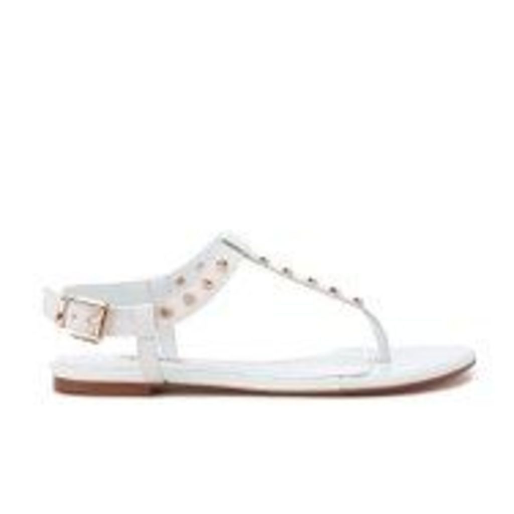 Dune Women's Laciee Leather Toe Post Sandals - White