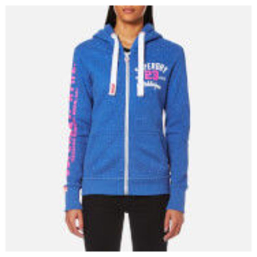 Superdry Women's Track and Field Zip Hoody - Soft Sapphire Snowy
