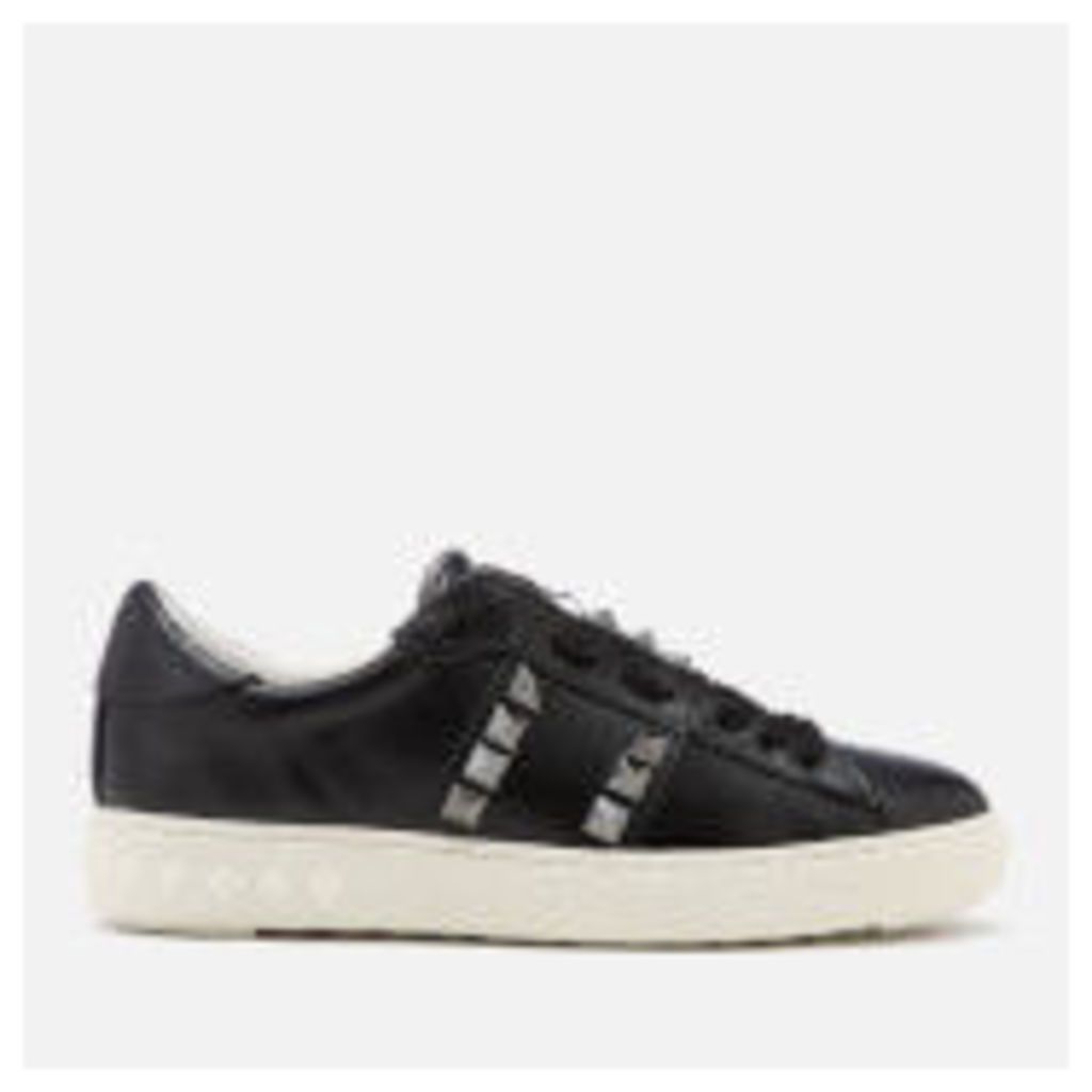 Ash Women's Party Leather Studded Cupsole Trainers - Black