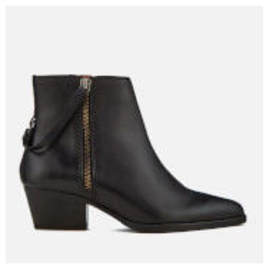 Hudson London Women's Larry Leather Heeled Ankle Boots - Black
