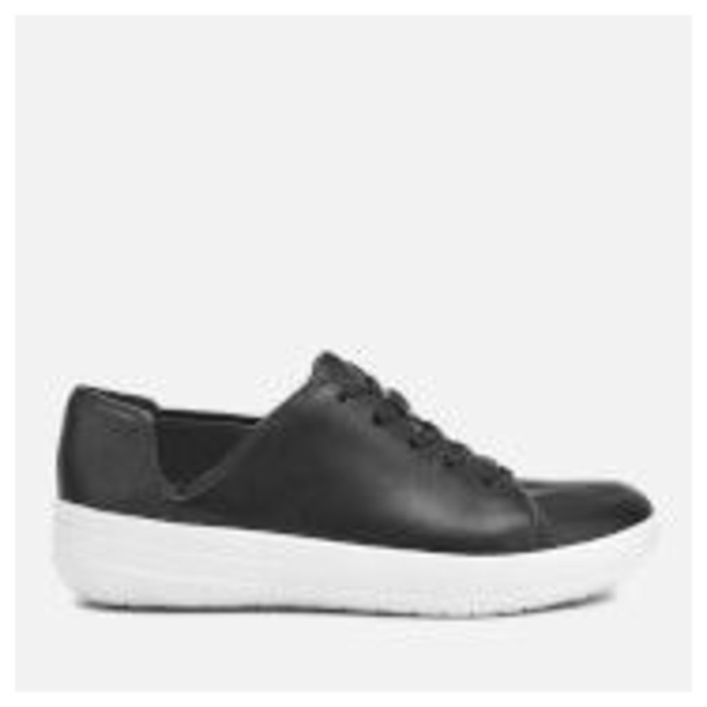 FitFlop Women's F-Sporty Lace Up Leather Trainers - Black - UK 6 - Black