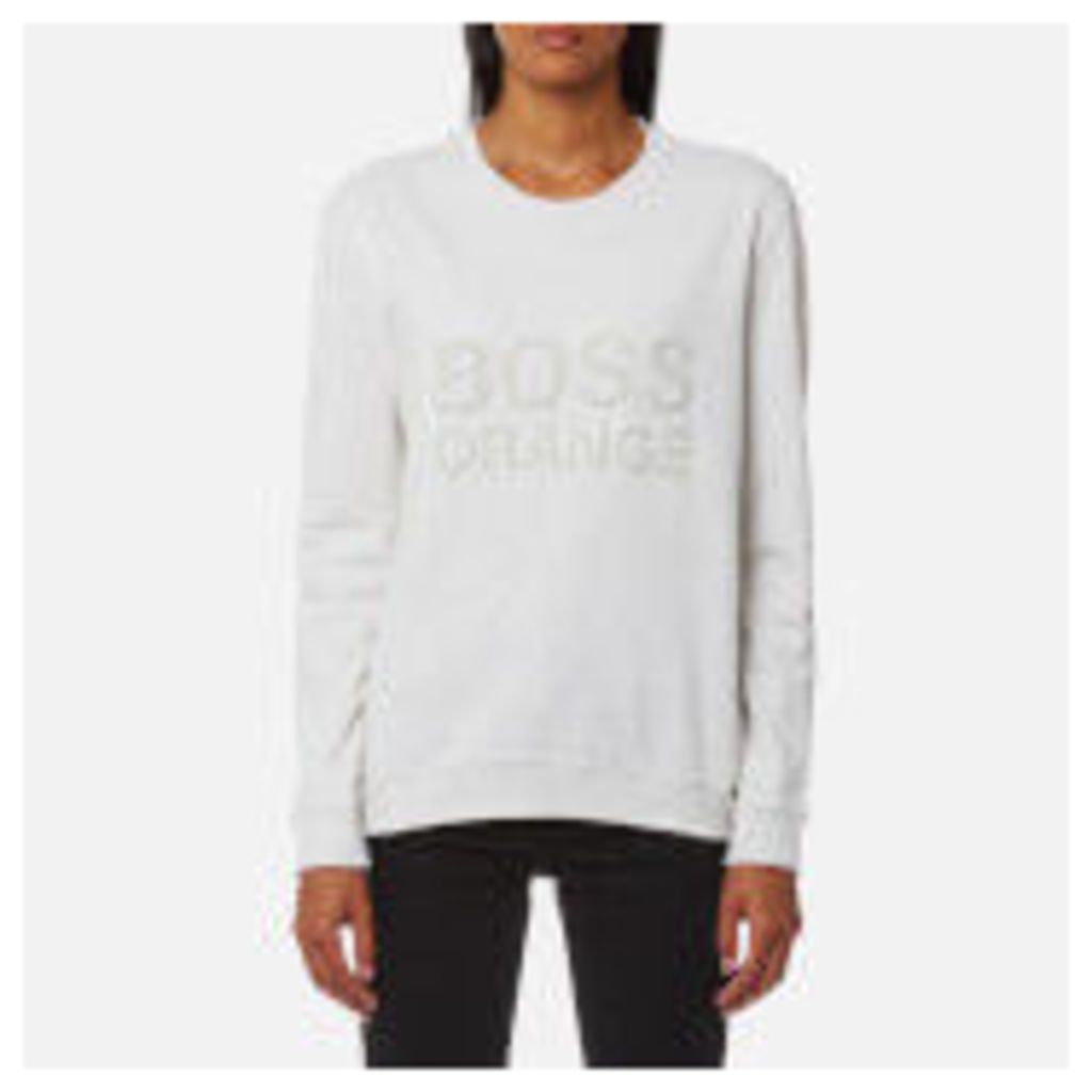 BOSS Orange Women's Talogo Sweatshirt - Open White - L - White