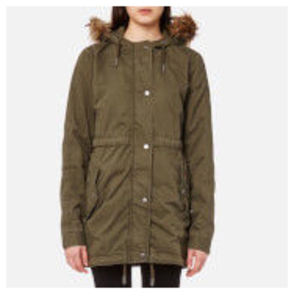 Superdry Women's Rookie Quilt Lined Parka - Army Olive