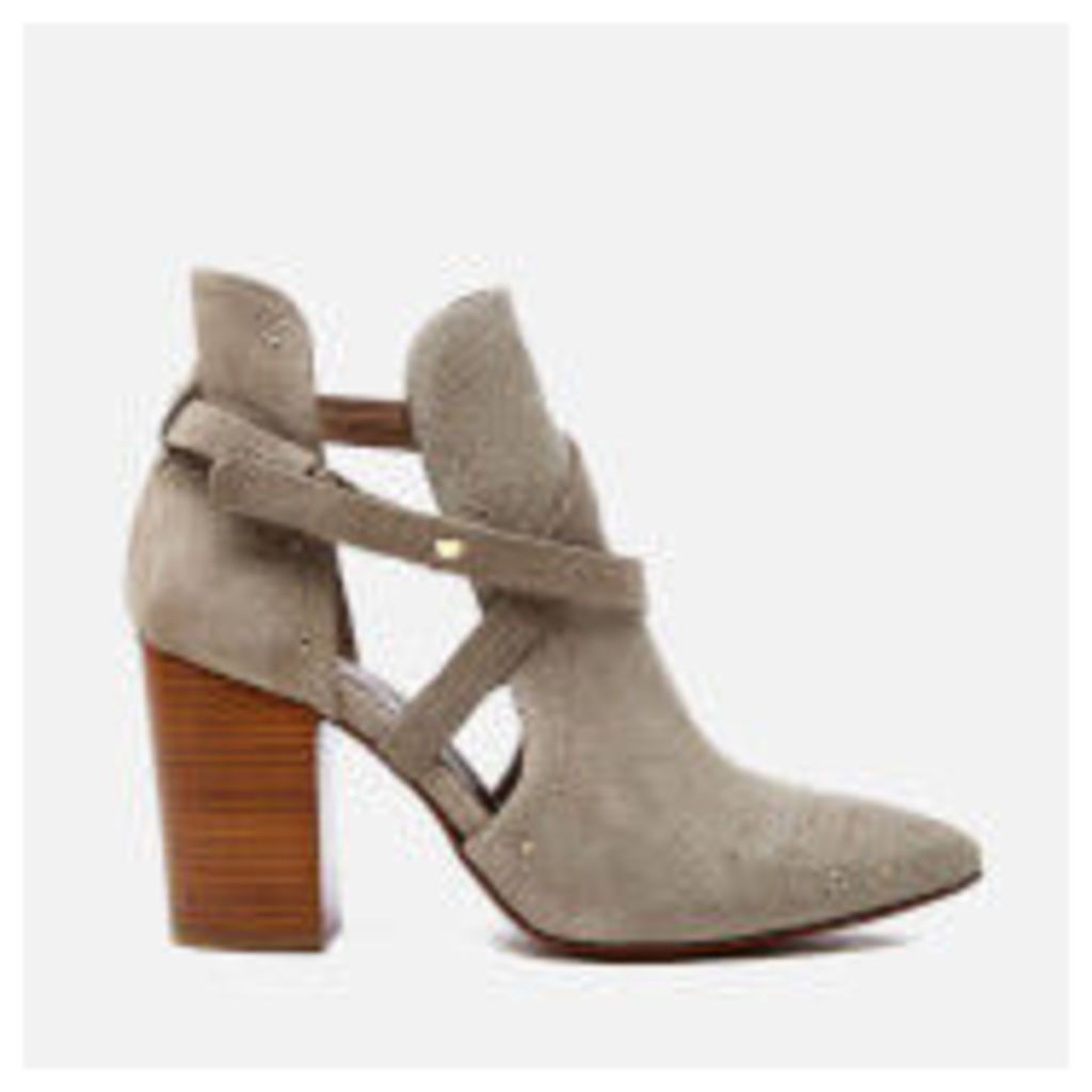 Hudson London Women's Jura Suede Studded Heeled Ankle Boots - Taupe - UK 7 - Grey