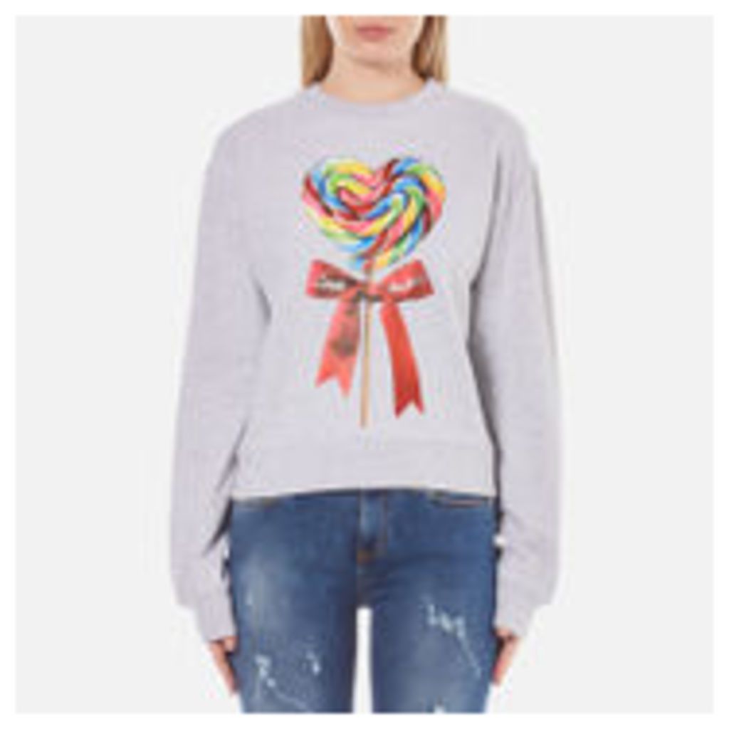 Love Moschino Women's Candy Bow Sweatshirt - Melange Grey - IT 42/UK 10 - Grey
