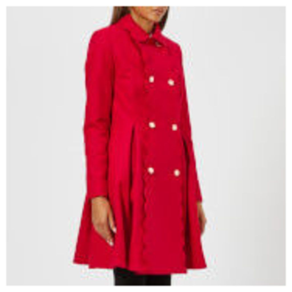Ted Baker Women's Blarnch Scallop Trim Wool Coat - Mid Red