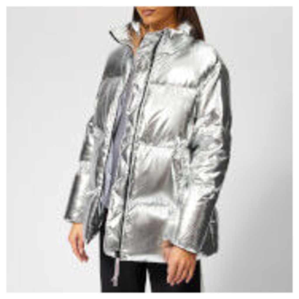 Tommy Hilfiger Women's Icon High Gloss Coat - Silver