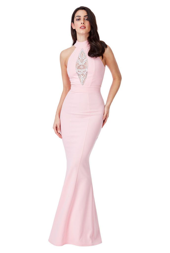 Embellished Maxi Dress - Pink