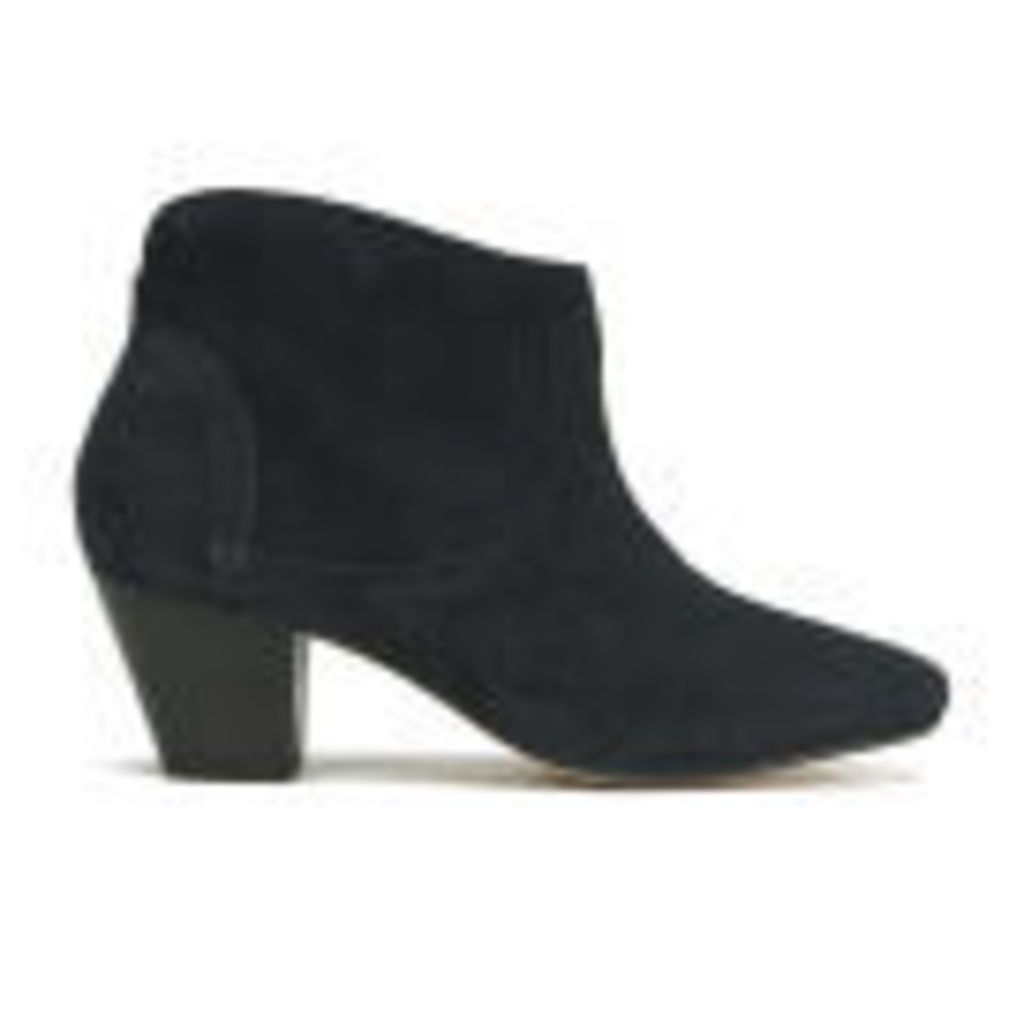 H Shoes by Hudson Women's Kiver Suede Heeled Ankle Boots - Black - UK 7