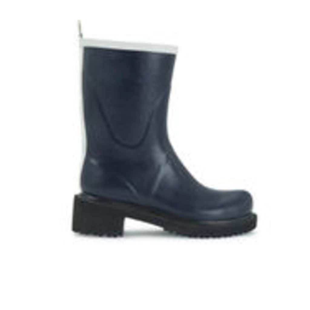 Ilse Jacobsen Women's Contrast Short Rubber Boots - Dark Indigo - UK 8