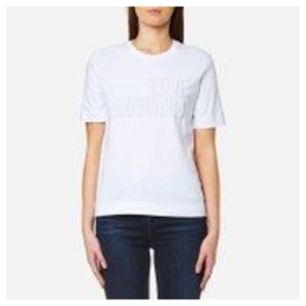 Love Moschino Women's Logo Embossed T-Shirt - White - IT 44/UK 12