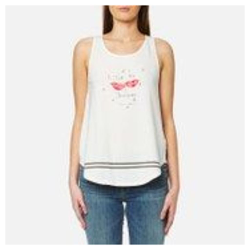 Maison Scotch Women's French Inspired Tank Top with Higher Neckline - White - 4/UK 14 - White