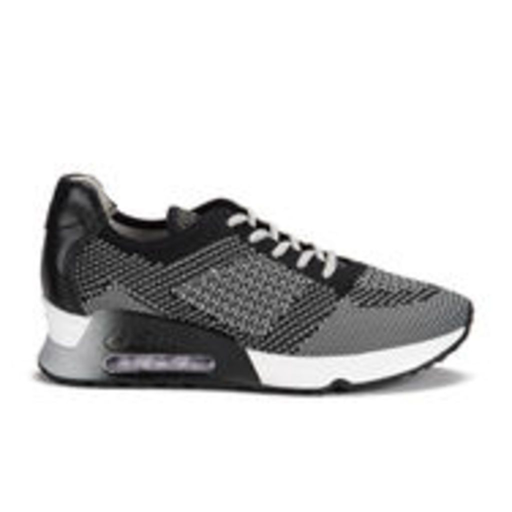 Ash Women's Lucky Knit/Nappa Wax Runner Trainers - Army/Black - UK 3